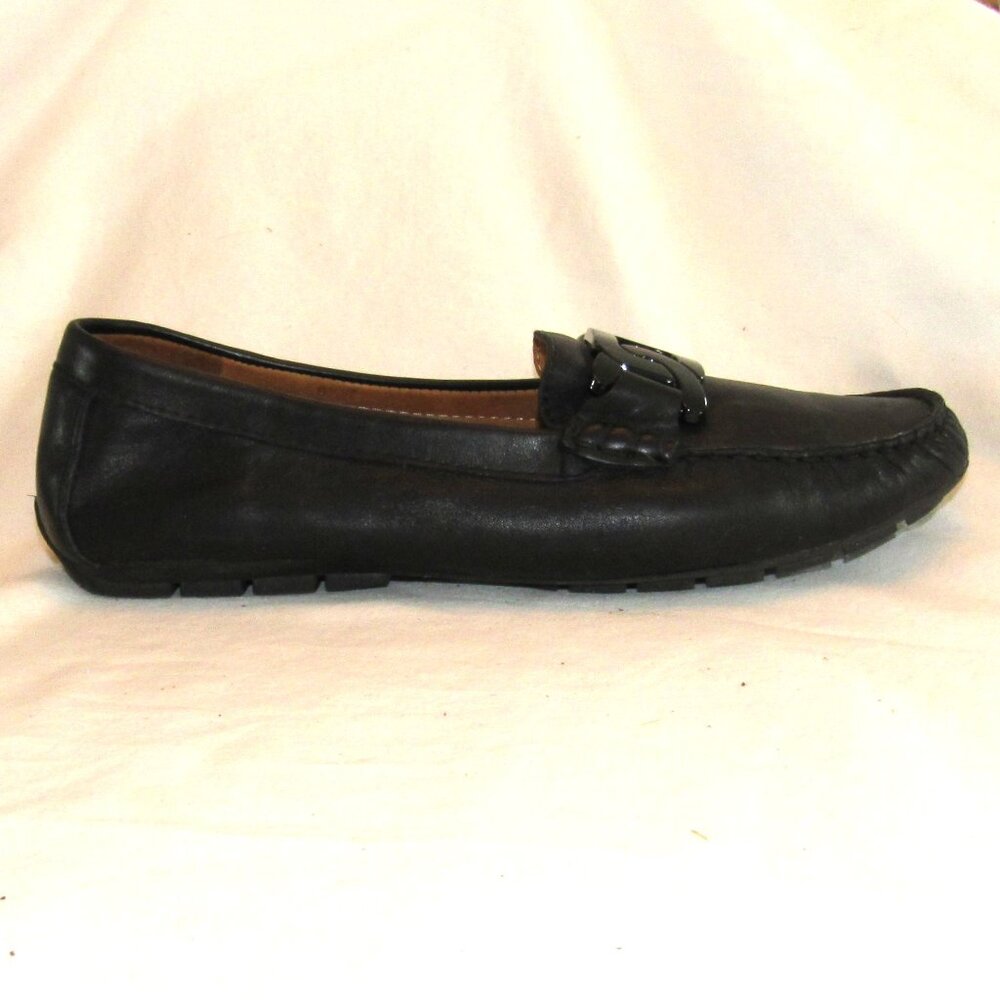 VANELi Aiker Black Leather Driving Shoes With Buckle Size 9.5W - Picture 5 of 12